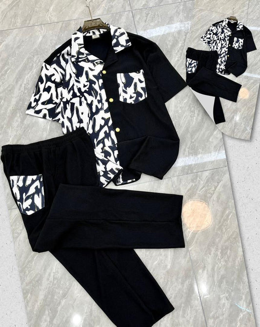 Ensemble Homme Chemise & Pantalon Motif Premium