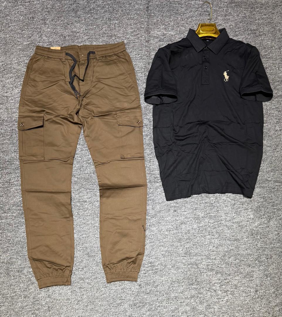 Ensemble Homme Polo Premium & Pantalon Cargo