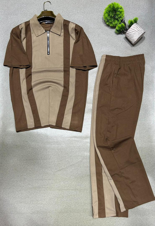 Ensemble Homme Polo Zippé & Pantalon Assorti
