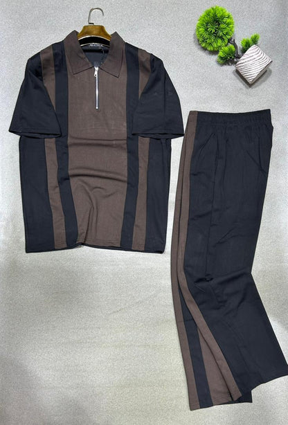 Ensemble Homme Polo Zippé & Pantalon Assorti