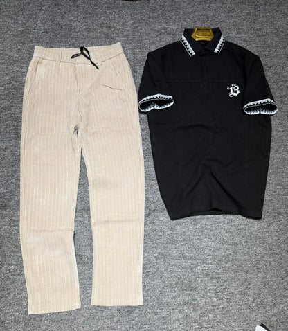 Ensemble Homme Polo Premium & Pantalon Cargo