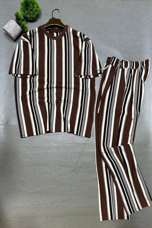 Ensemble Homme T-Shirt & Pantalon Rayé