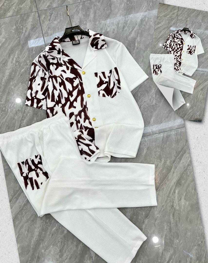 Ensemble Homme Chemise & Pantalon Motif Premium